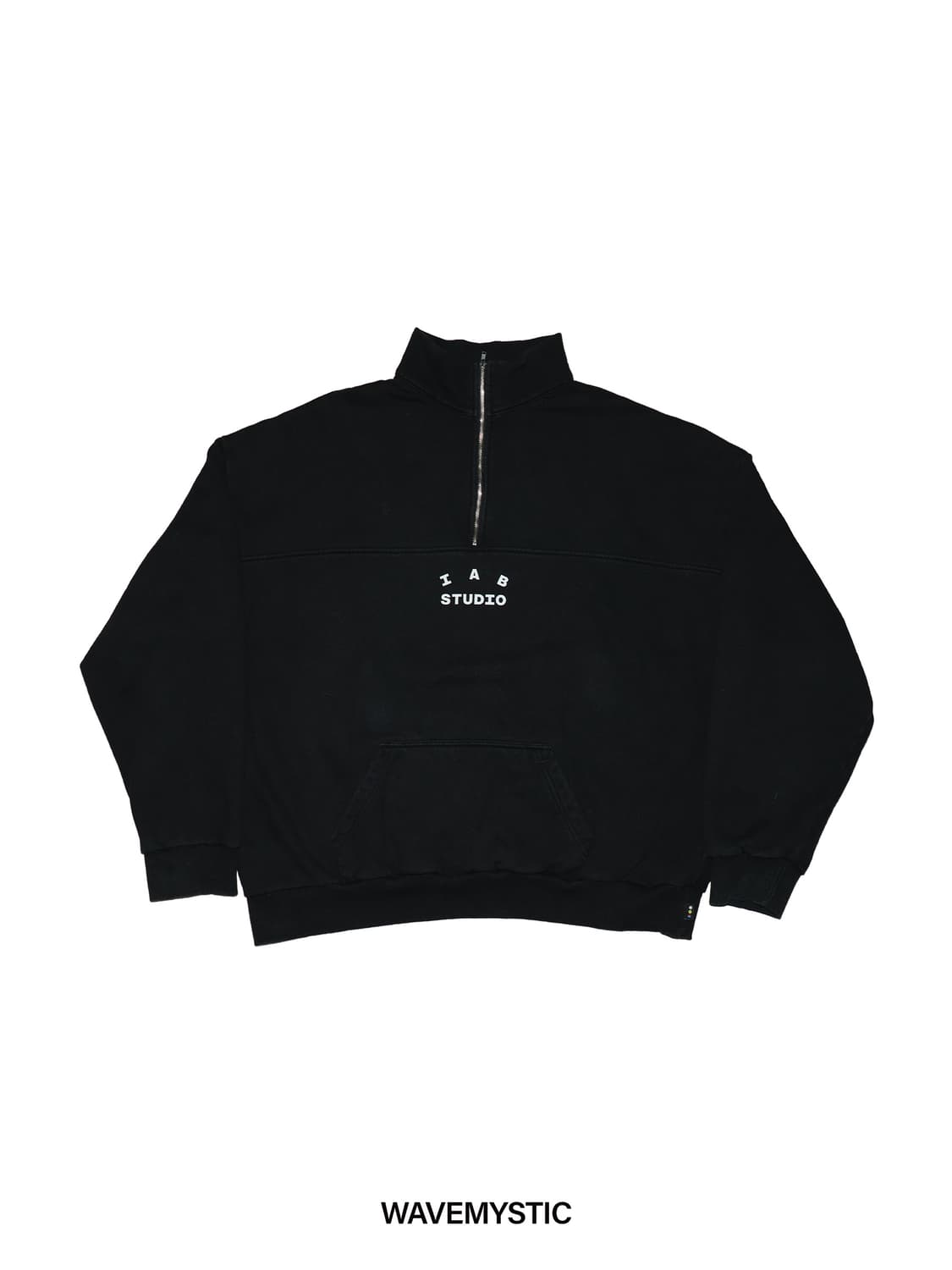 [정품]아이앱 스튜디오 하프 반집업 맨투맨 블랙 XXL 상품이미지3