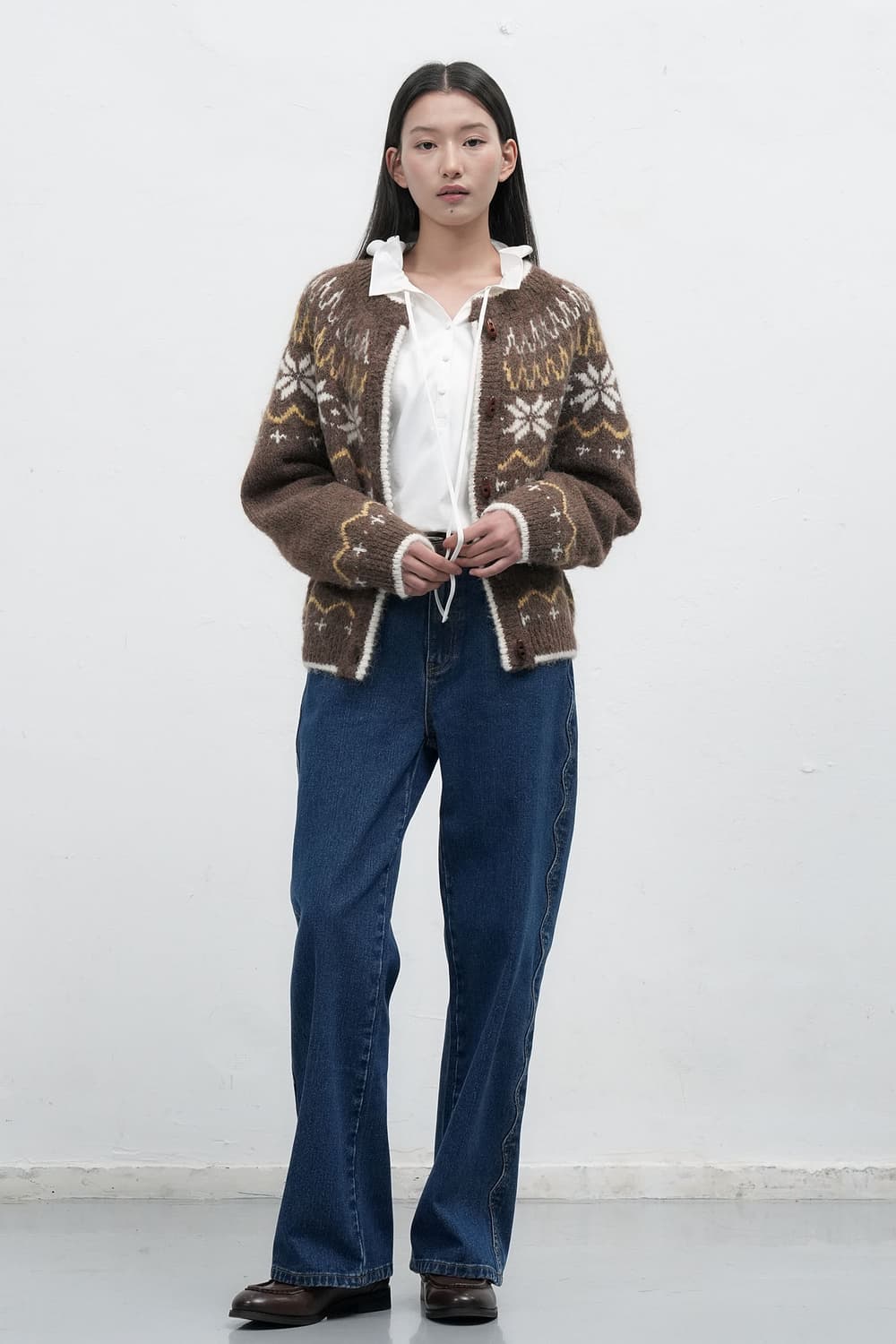 제네럴아이디어 울 노르딕 더플 가디건 M 상품이미지4