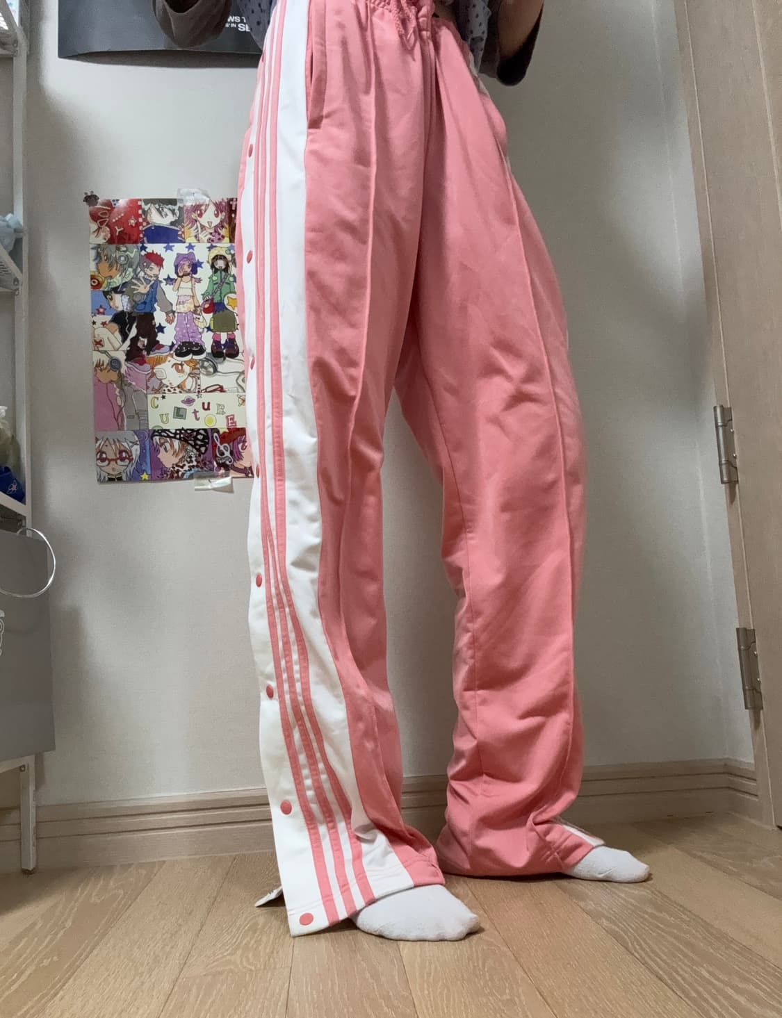 아디다스 아디브레이크 트랙 팬츠 핑크 m 사이즈 상품이미지1