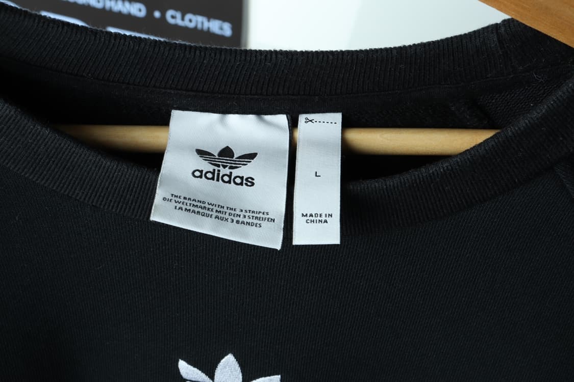 (L-XL) 아디다스 맨투맨 티셔츠 불꽃 검흰 삼선 메인로고-H31096 상품이미지6