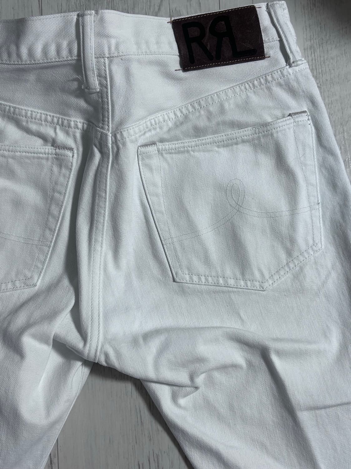 RRL 스트레이트 레그 크림/화이트 데님 팬츠 29x30 상품이미지2