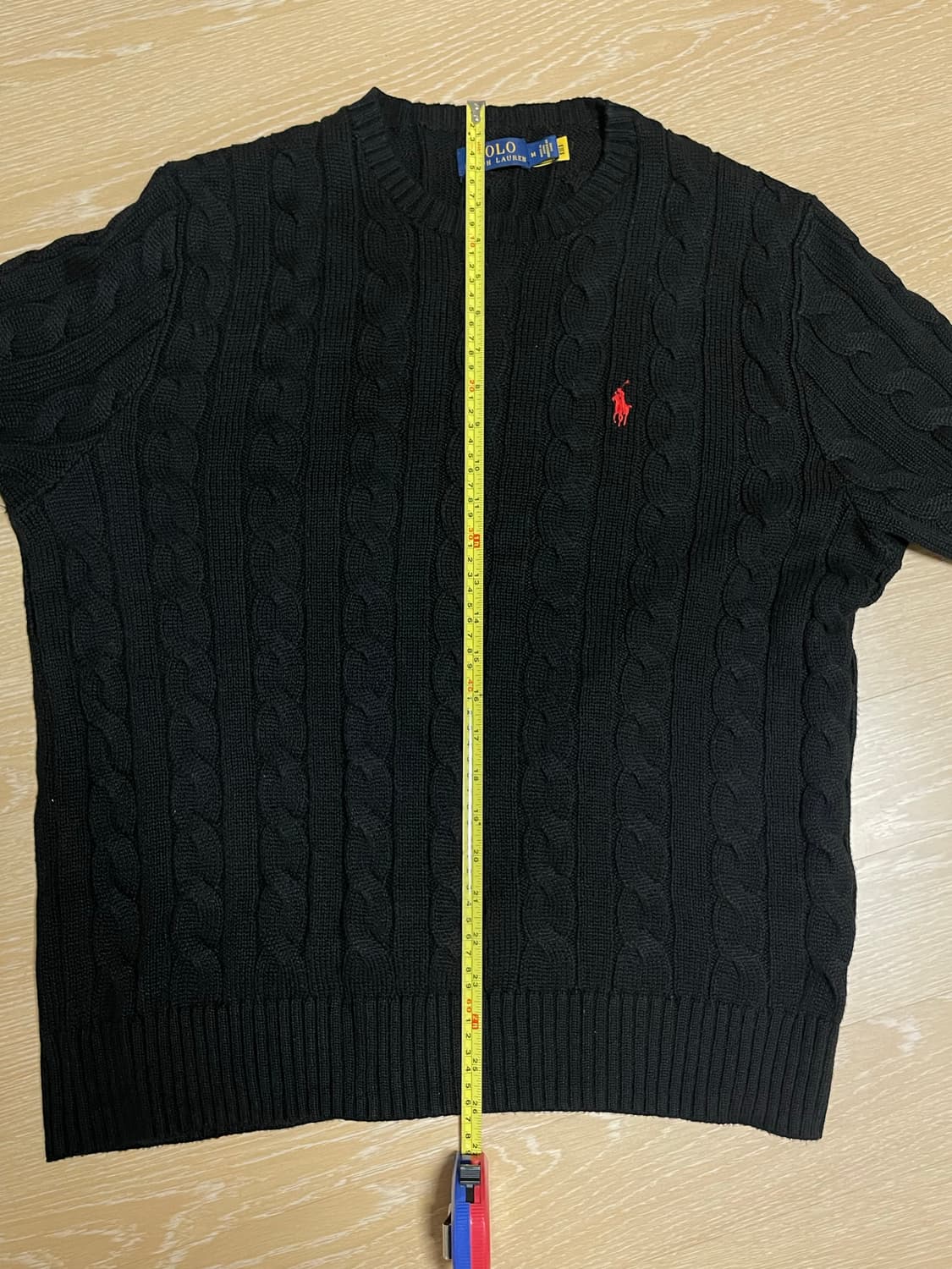 폴로 랄프로렌 블랙 케이블 니트 M 상품이미지3