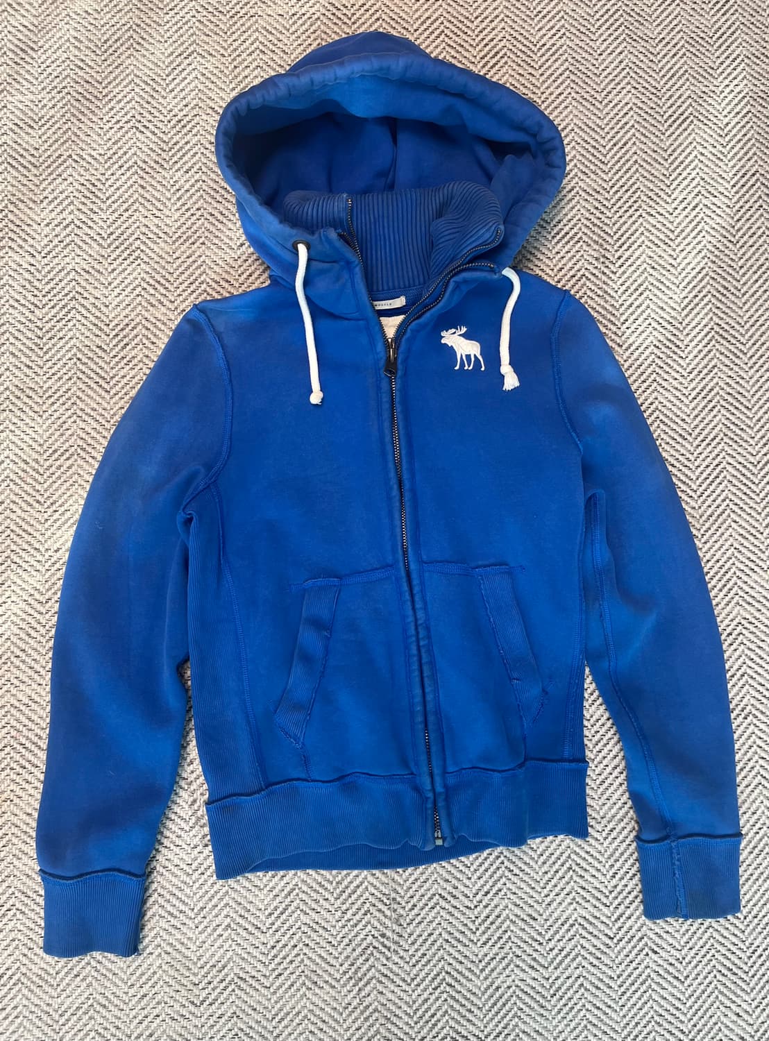 아베크롬비 화이트 순록 후드집업 블루 (S) 상품이미지1