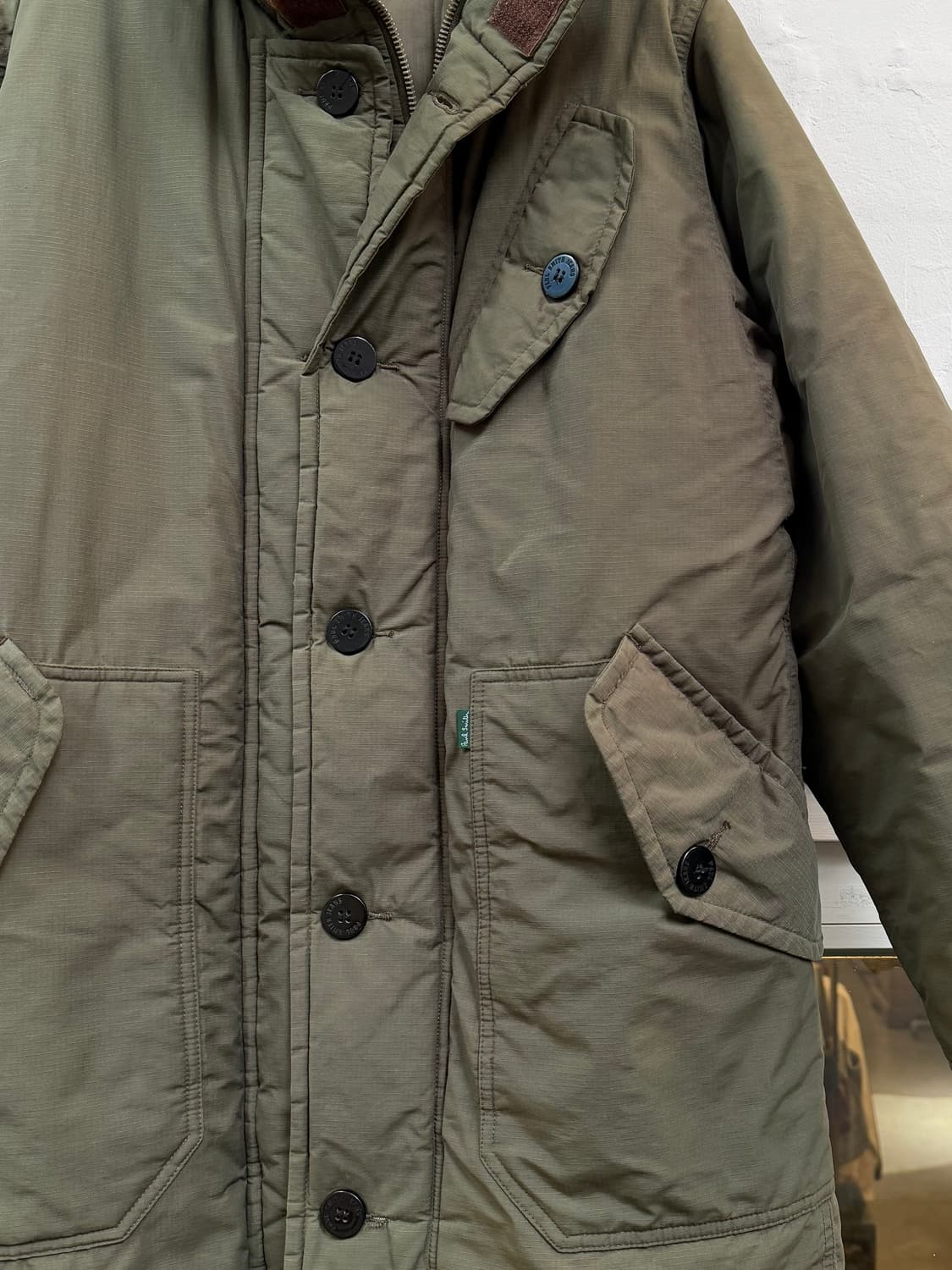 Paul Smith Jeans 카키 후드 파카 코트 M 상품이미지3