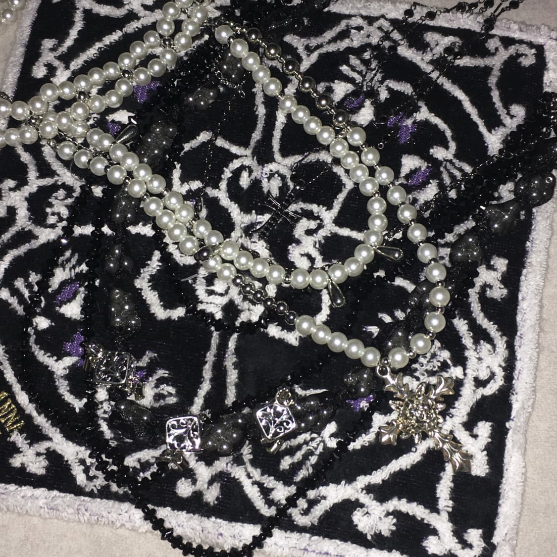 고딕펑크 빈티지 로자리오 레테깔 네크리스 목걸이 세트 상품이미지1