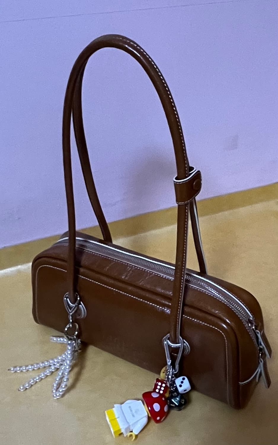 마지셔우드 보스턴백 크링클브라운 상품이미지5