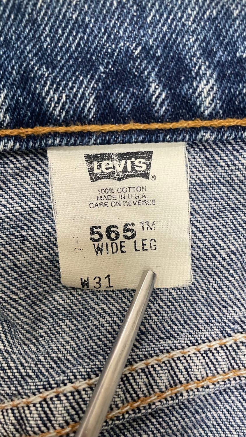 90‘s usa 리바이스 565 와이드 레그 데님 상품이미지8