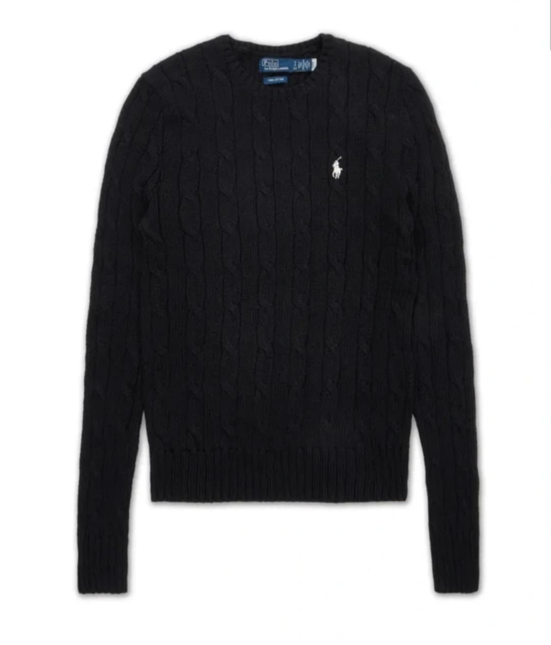 폴로 랄프로렌 케이블 니트 블랙 S(sp) 상품이미지2