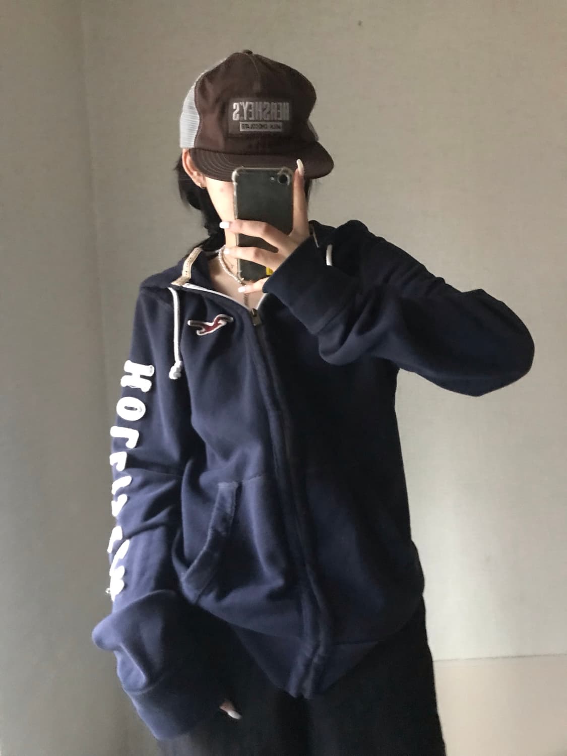 홀리스터 네이비 스티치 후드집업 상품이미지5