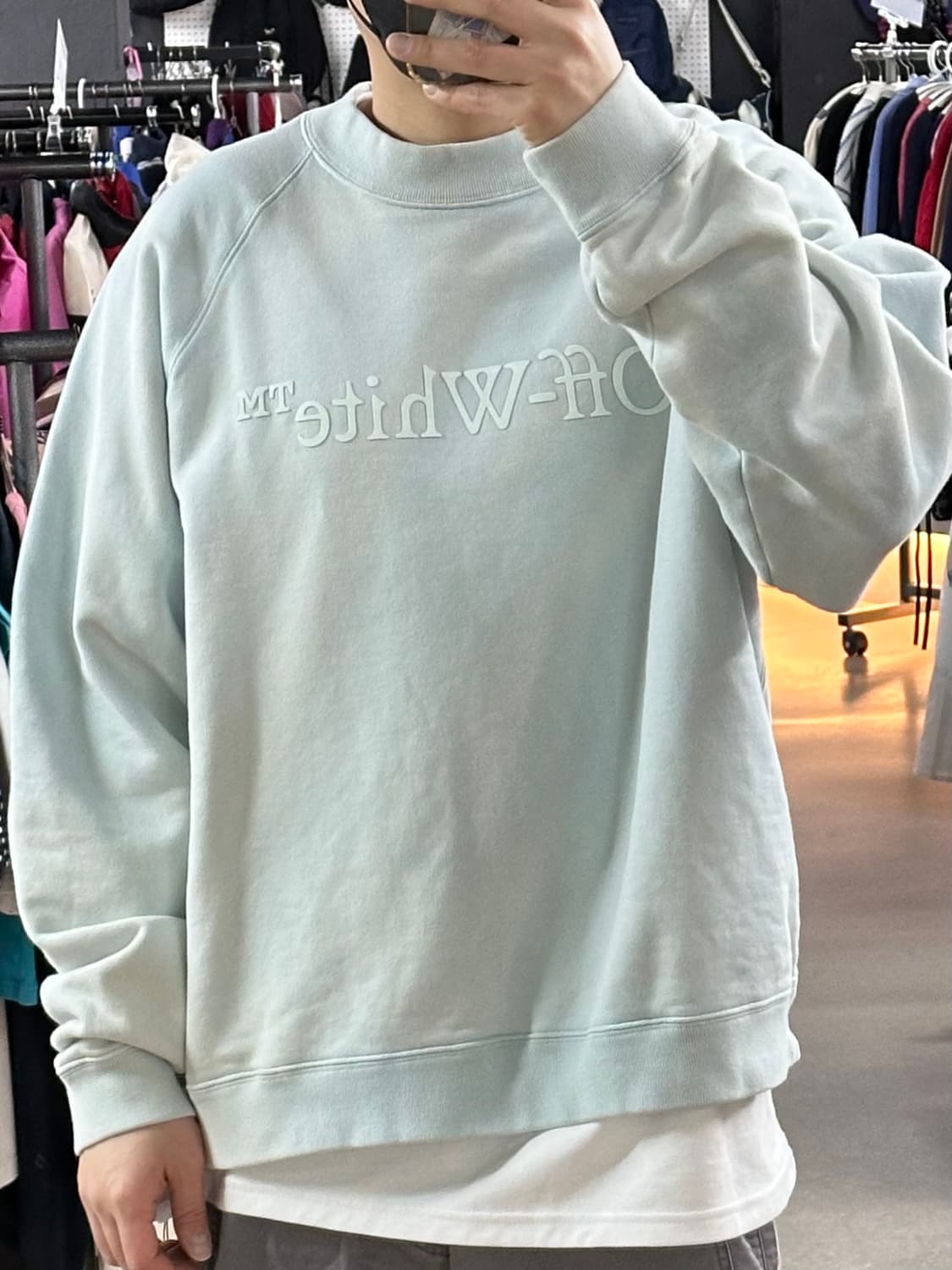 🌟오프화이트 타이다이 로고 맨투맨 XL🌟 상품이미지1