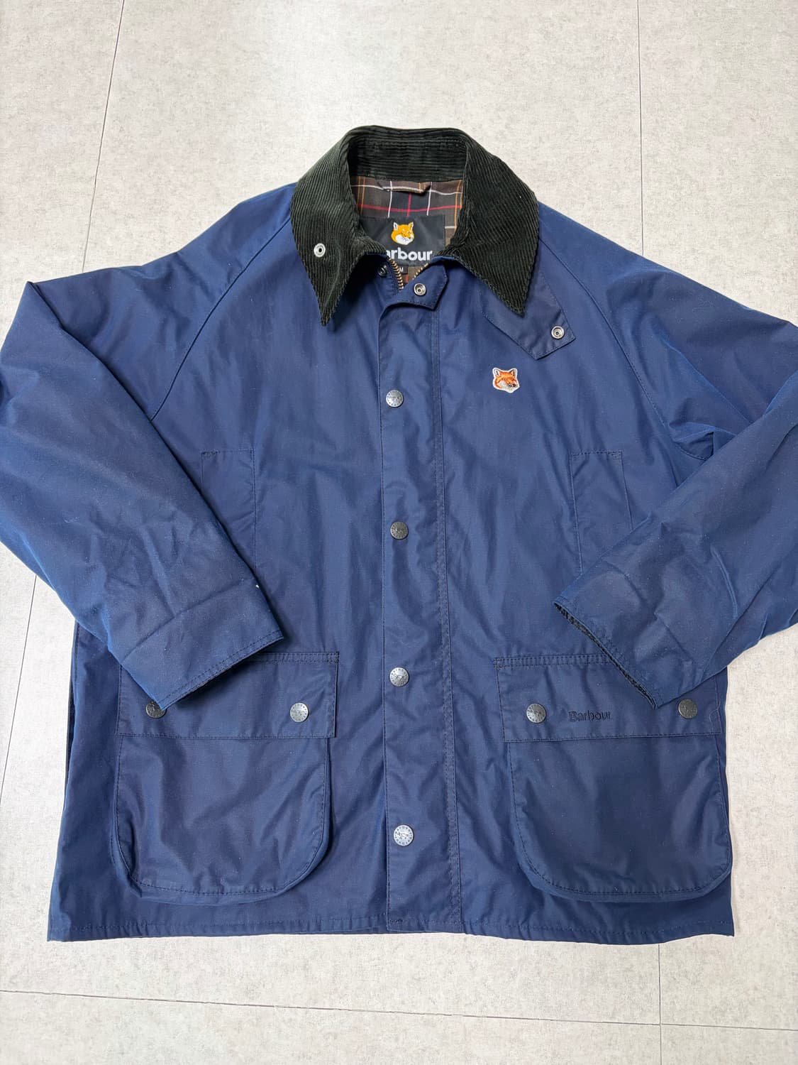 바버 메종키츠네 왁스자켓 상품이미지1