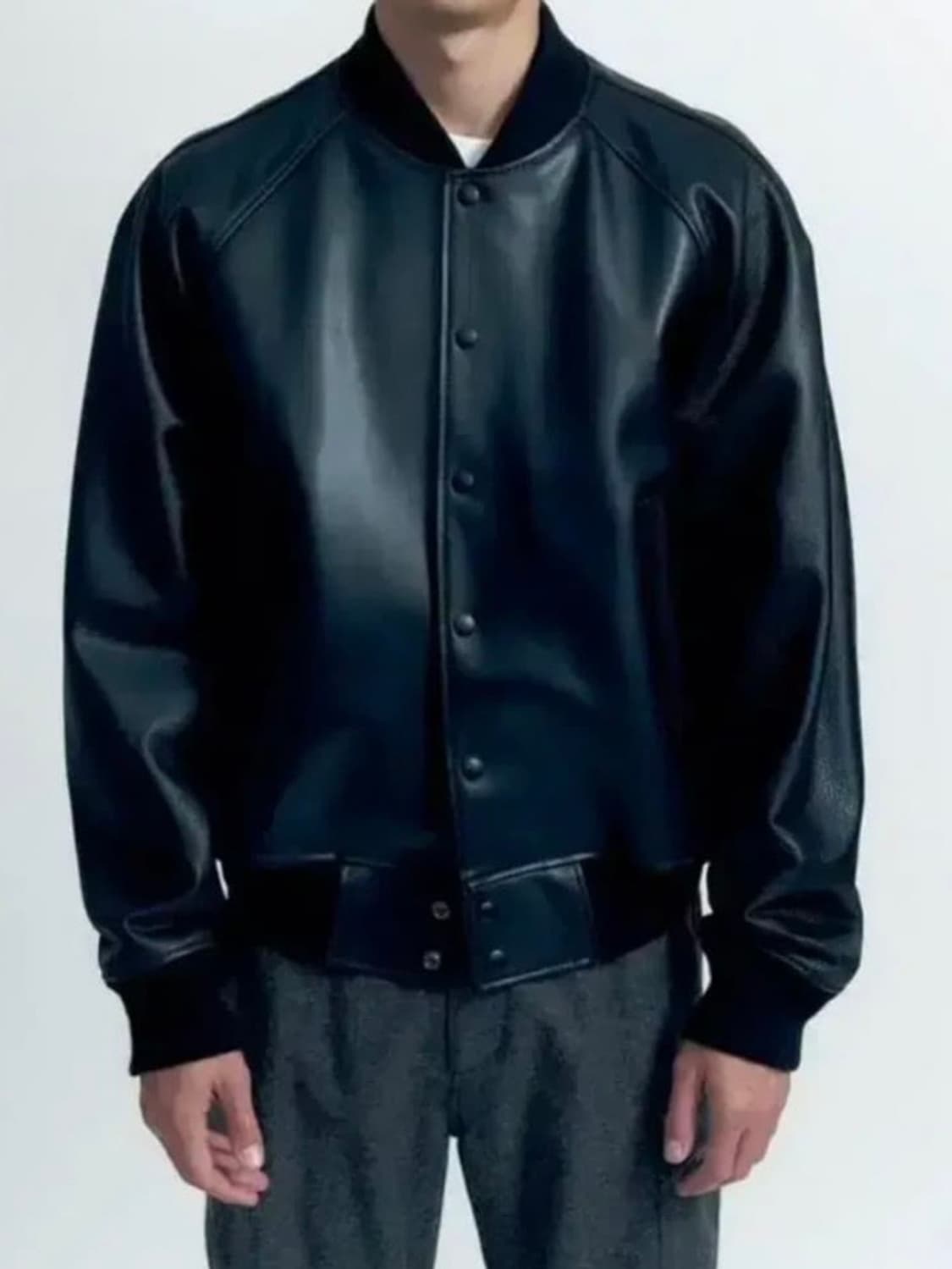 글린파크 레더 바시티 자켓 L 상품이미지1