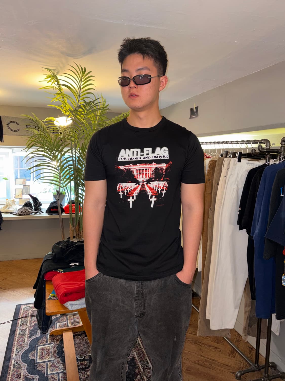 00’s Anti-flag for blood and empire T-sh 상품이미지2