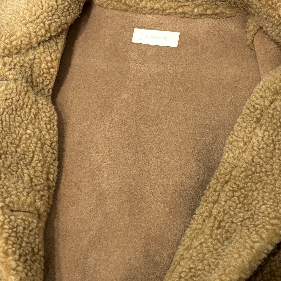 안감 무스탕 뽀글이 롱 코트자켓 상품이미지3