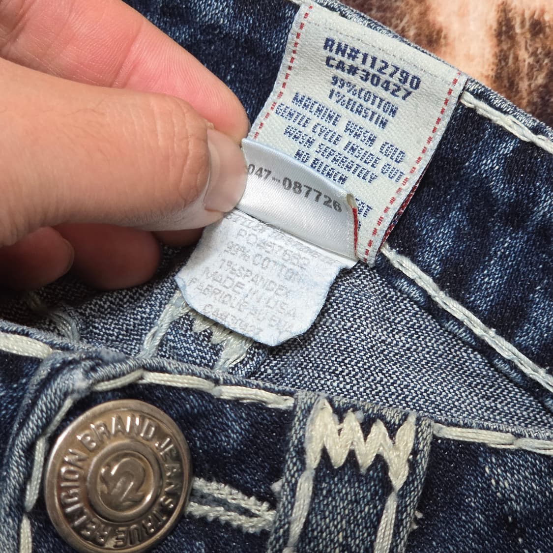 트루릴리전 빌리 슈퍼티 화이트 스티치 데님 팬츠 상품이미지7