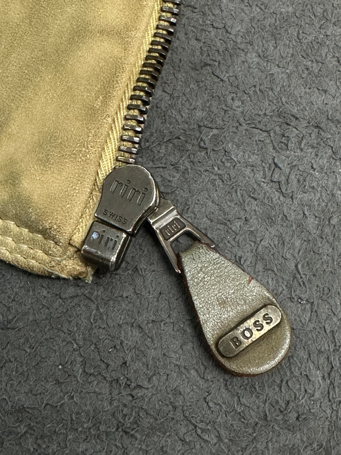 80s HUGO BOSS 레더 블루종 자켓 XL 상품이미지6