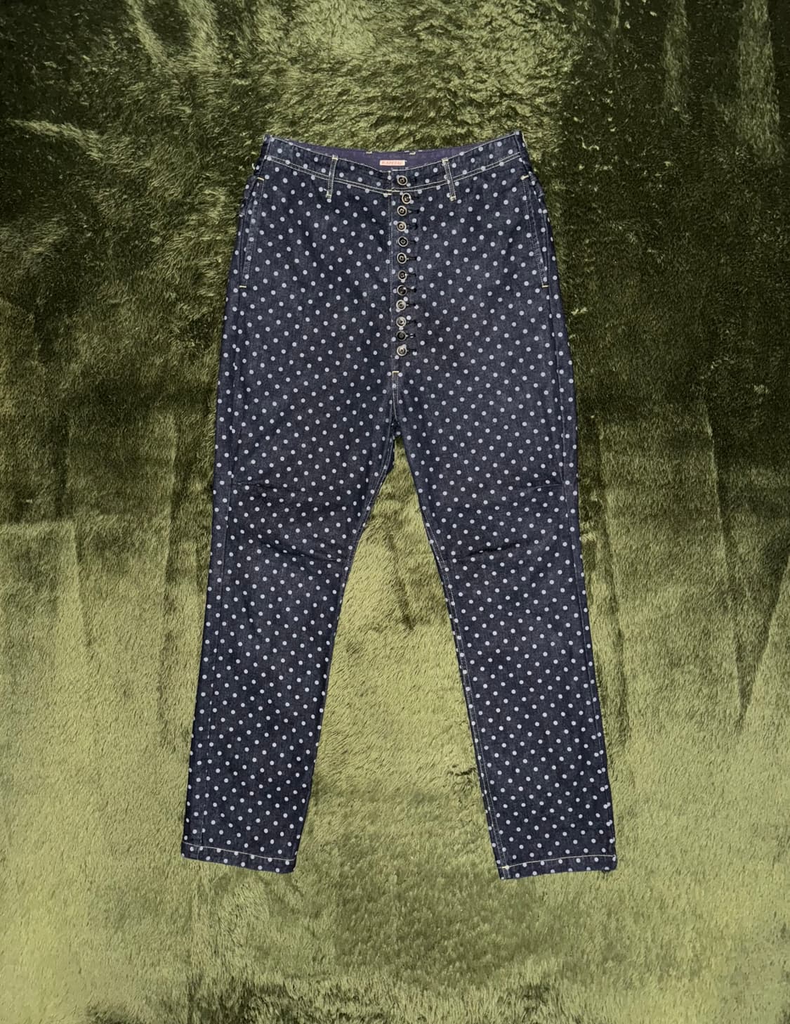 [2] KAPITAL 캐피탈 도트 패턴 버튼 플라이 데님 팬츠 상품이미지1