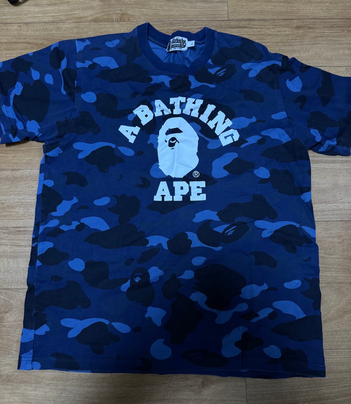 베이프 블루 카모 반팔 상품이미지1
