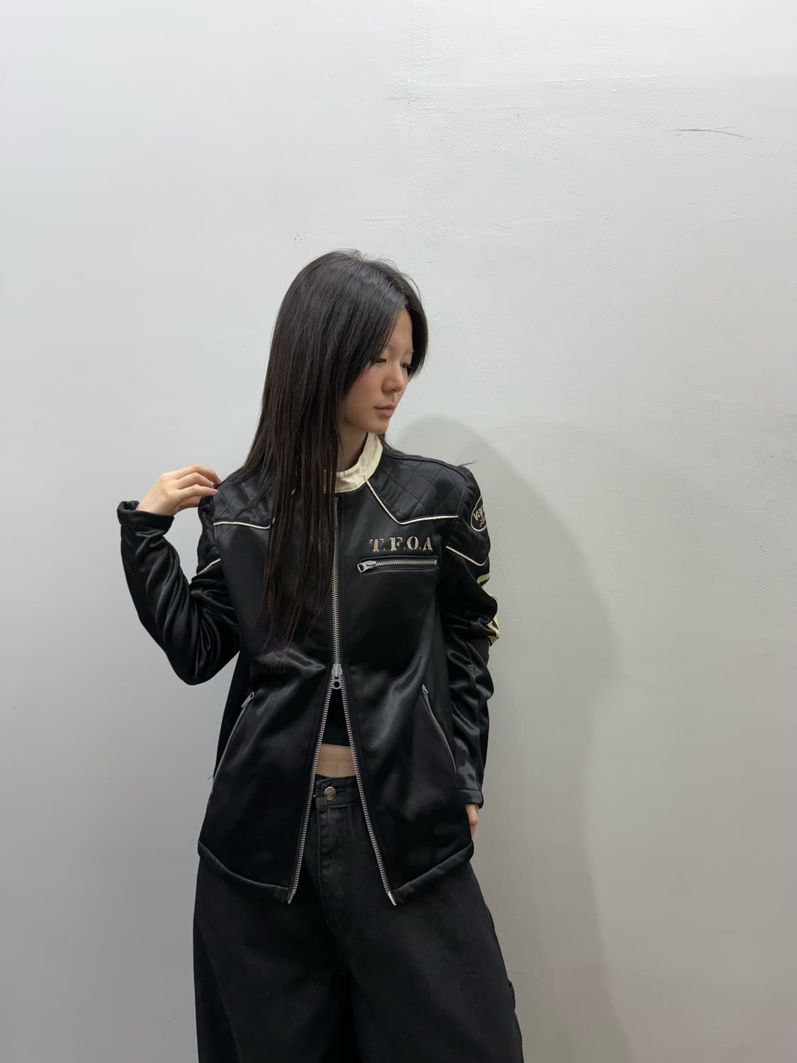 밴슨 X TFOA 투웨이 지퍼 바이커 자켓 상품이미지7