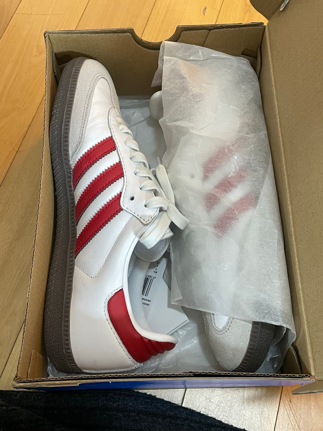 아디다스 삼바 OG 화이트 베러 스칼렛 240 상품이미지2