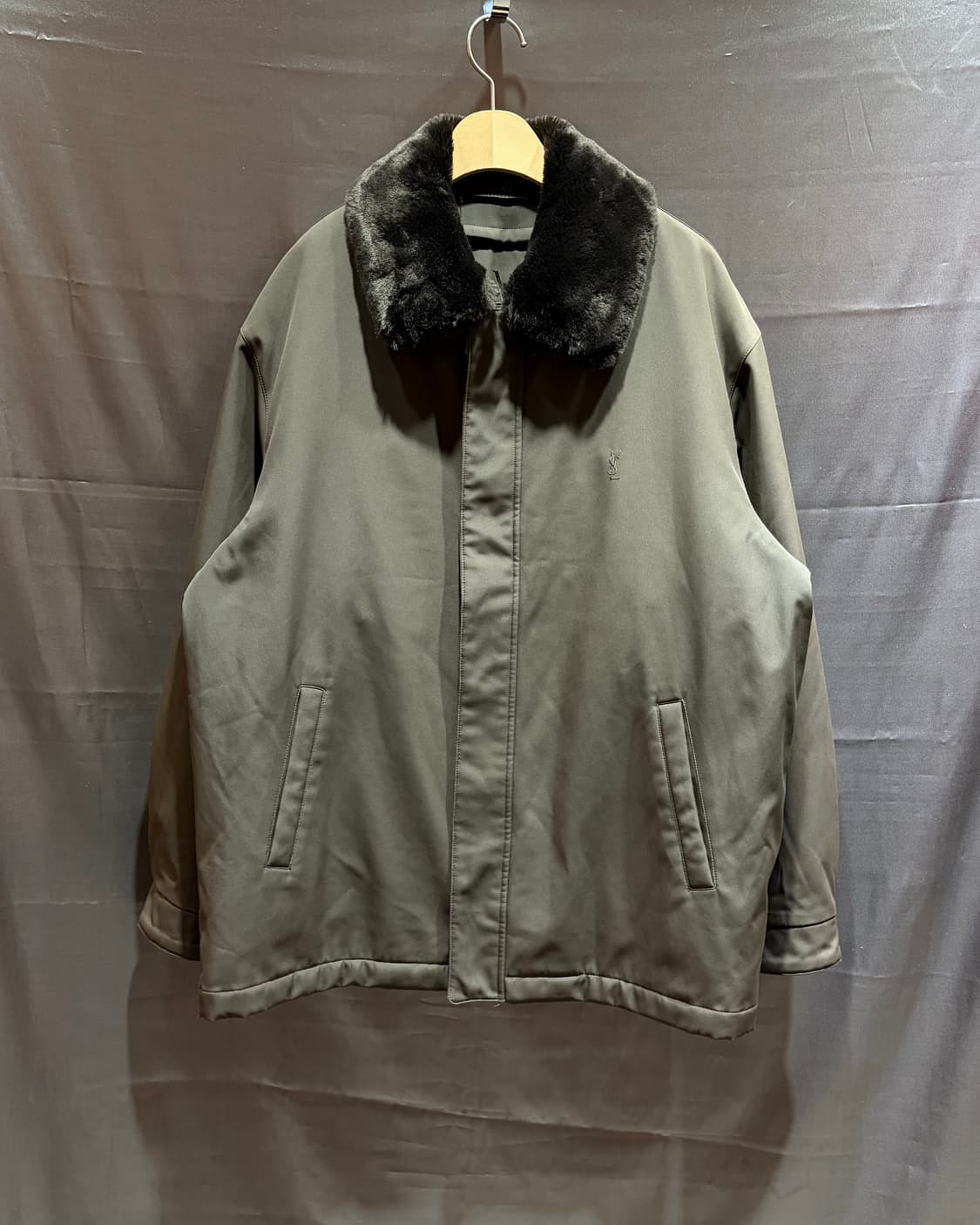 L YSL 입생로랑 심볼로고 카키브라운 폴리쉘 상품이미지3