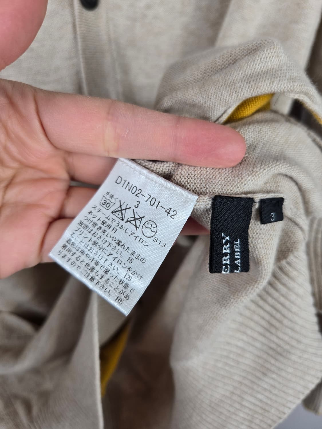 [무료배송]버버리 블랙라벨 3 (100-105) 남성 브이넥 가디건 정품 상품이미지9