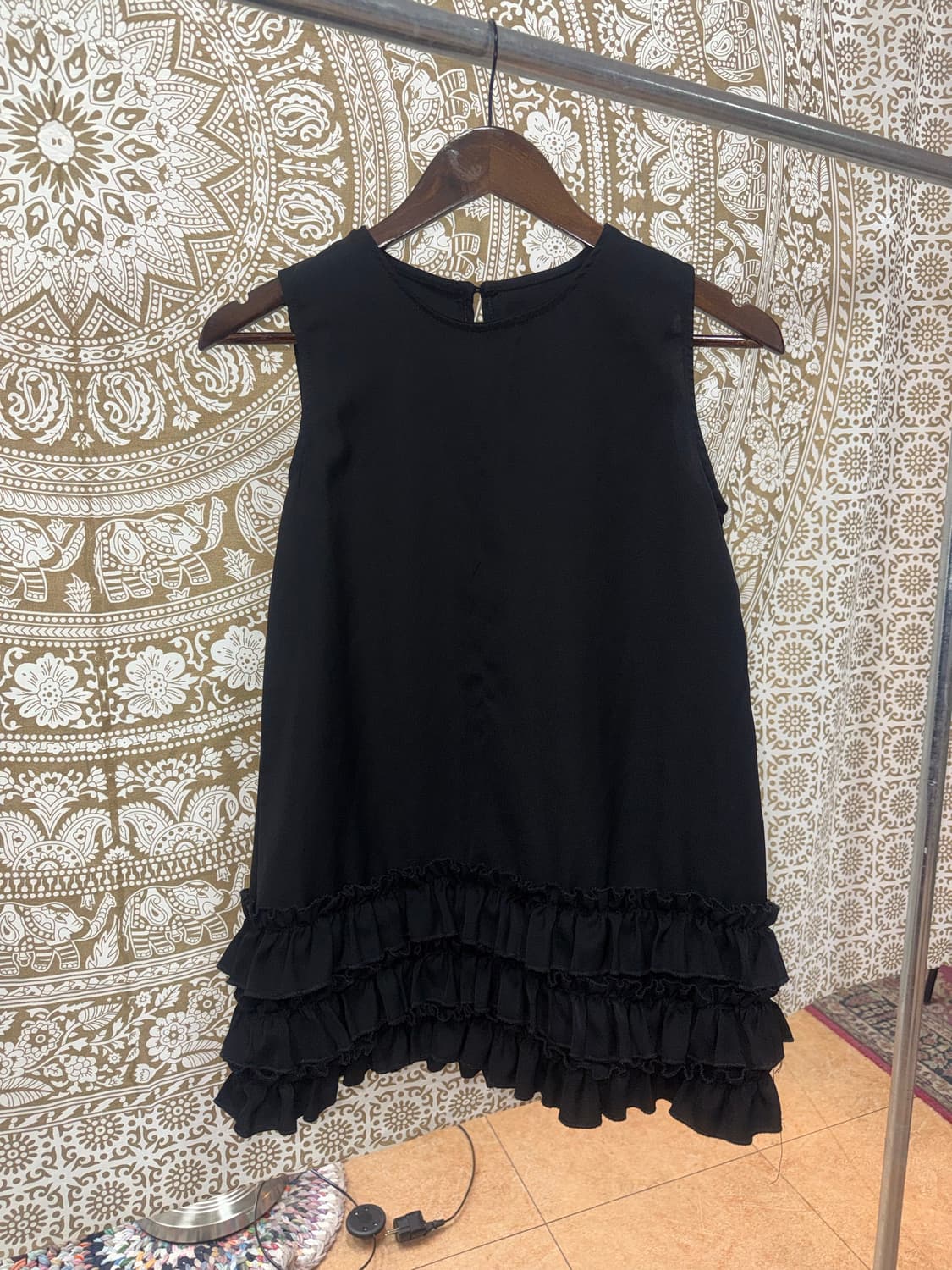 여성 프릴 민소매 미니원피스  상품이미지3