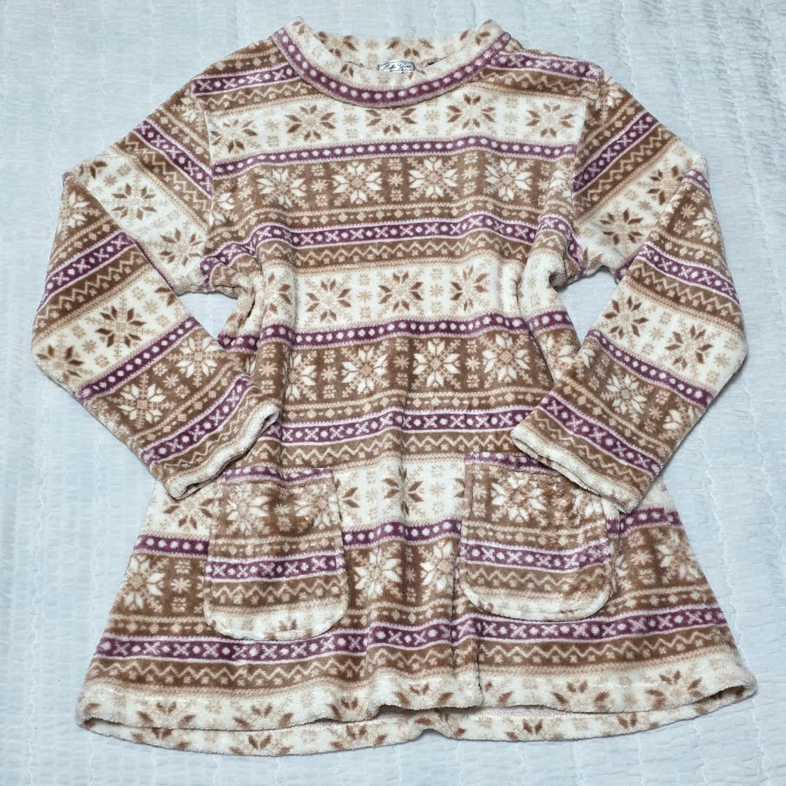 일본빈티지)노르딕 모리걸st 로맨틱 초코히메라떼갸루 수면후리스파자마상의 상품이미지1