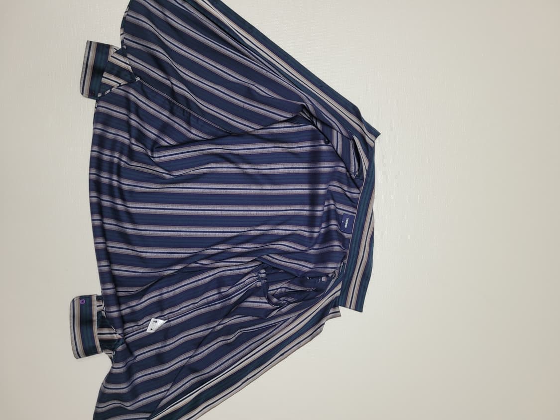 TMRW 남자 오픈카라 스트라이프 셔츠 110 그린 상품이미지8