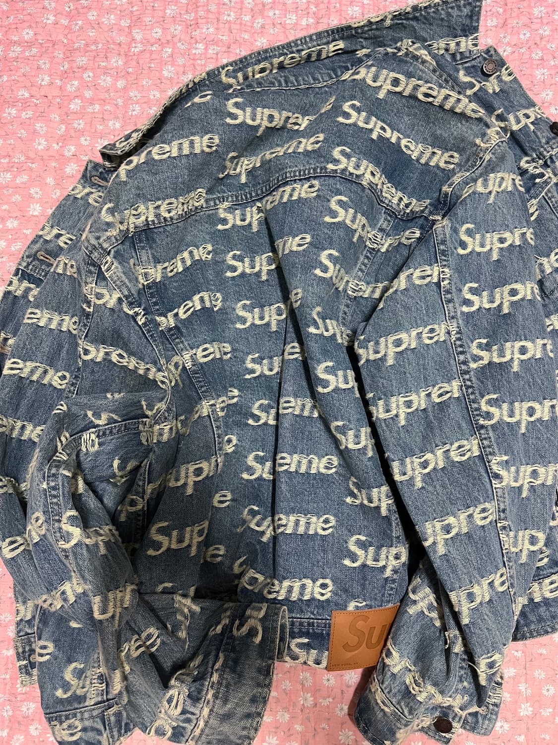 슈프림 프레이드 로고 데님 자켓 상품이미지2