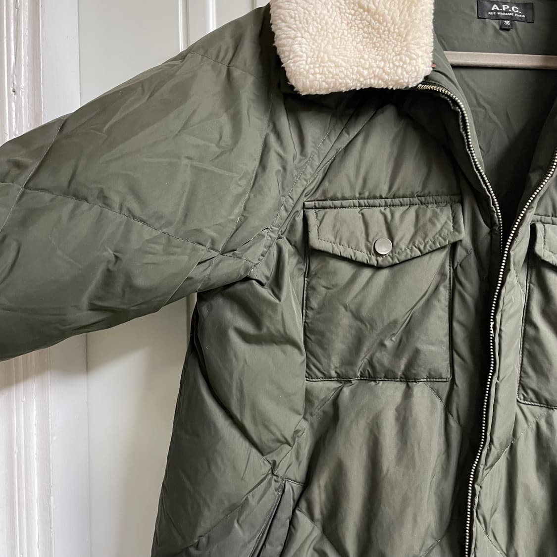 A.P.C. 양털카라 구스다운 롱파카  상품이미지4