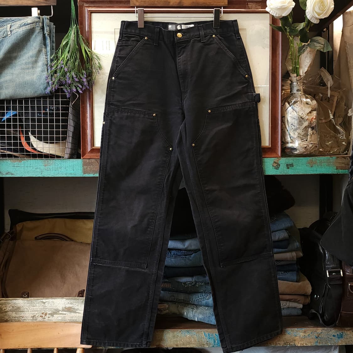 칼하트 더블니 블랙 칼하트 워크팬츠 BK BK 32x32 상품이미지1