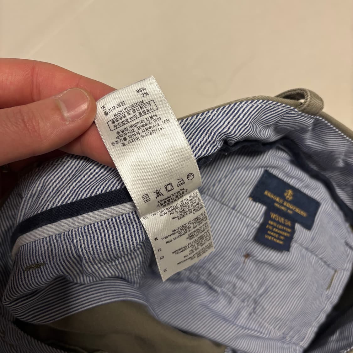 정품 브룩스브라더스 카키 치노팬츠 면바지 31인치 상품이미지9