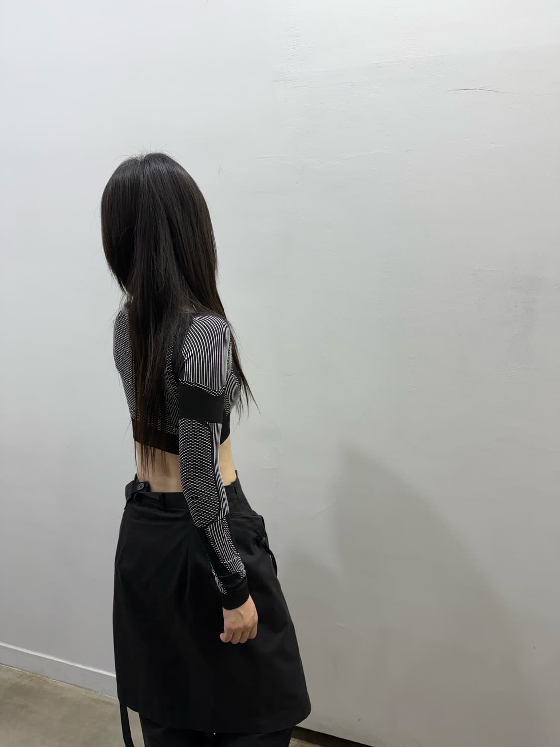 미스비헤이브 크롭 액티브 매쉬탑 상품이미지9