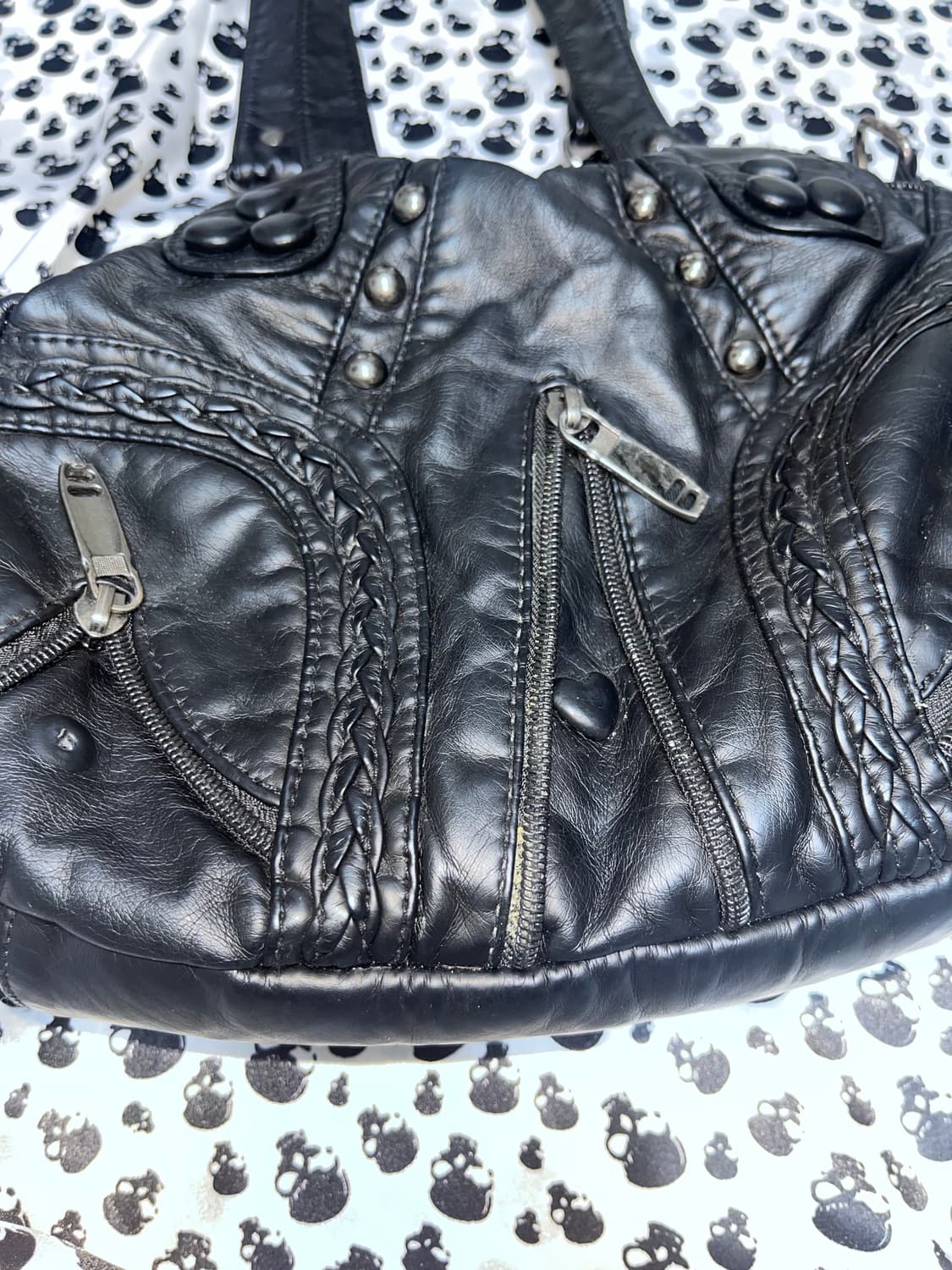 빈티지 펑크 레더 숄더백 상품이미지4