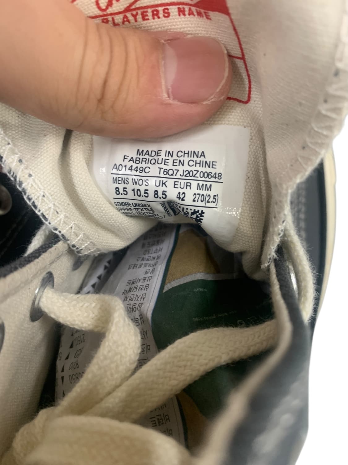 컨버스 척 70 하이 아이언그레이 270 (Gr-3212) 상품이미지8