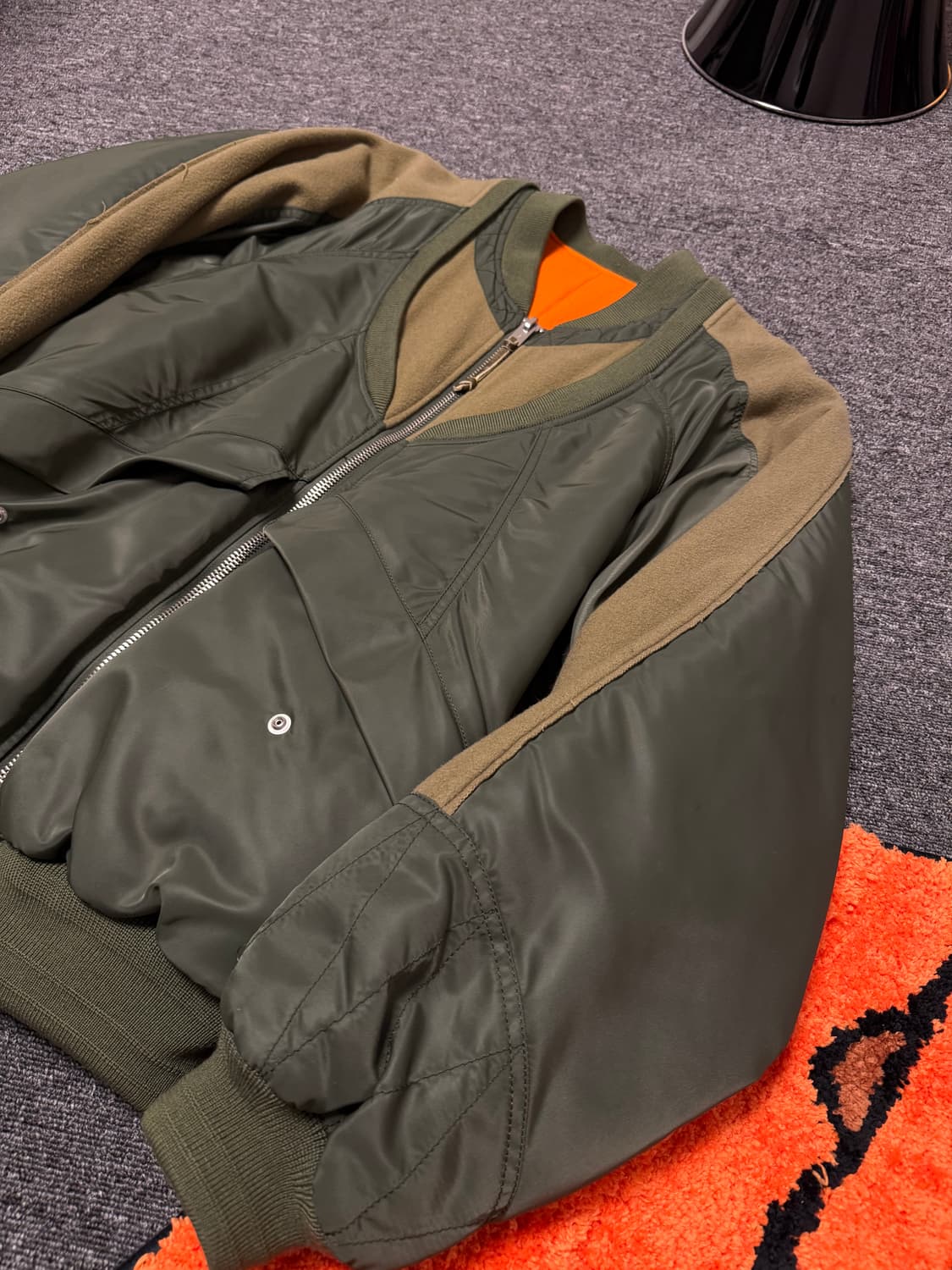 [46]솔로이스트 이중 봄버 카키 상품이미지3