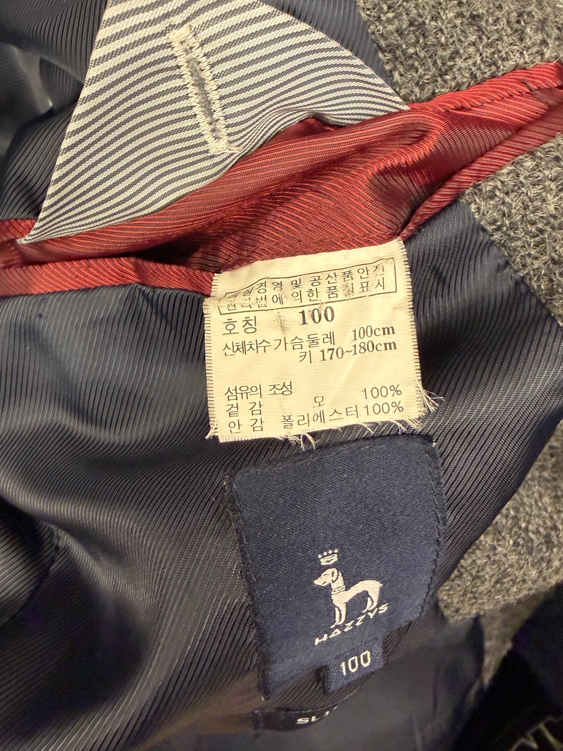 [100] 헤지스 그레이 울 자켓 상품이미지8