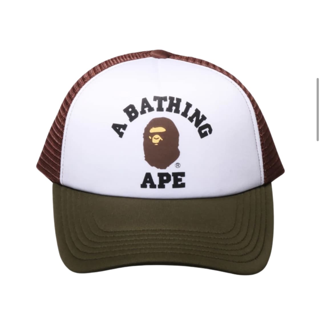 베이프 컬리지 메쉬캡 올리브 드랩 상품이미지1