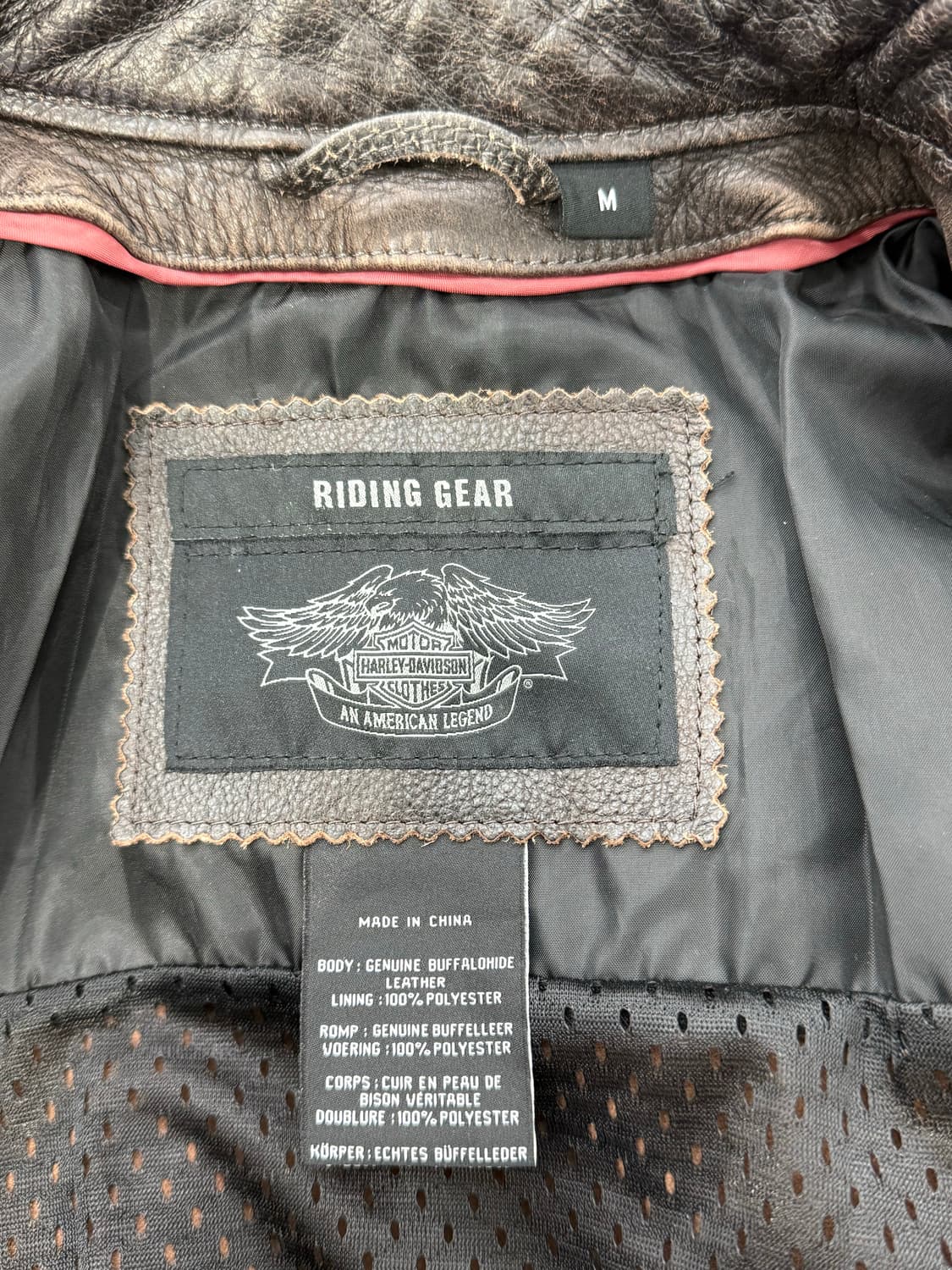 할리 데이비슨 브라운 라이딩 기어 버팔로 레더 자켓 상품이미지7