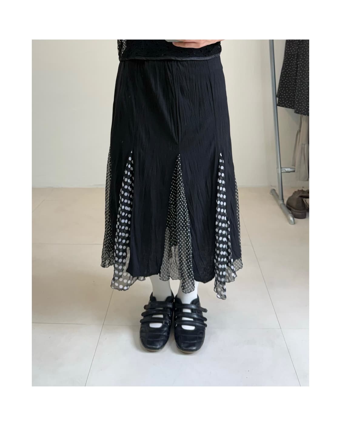빈티지 도트 스커트 상품이미지1