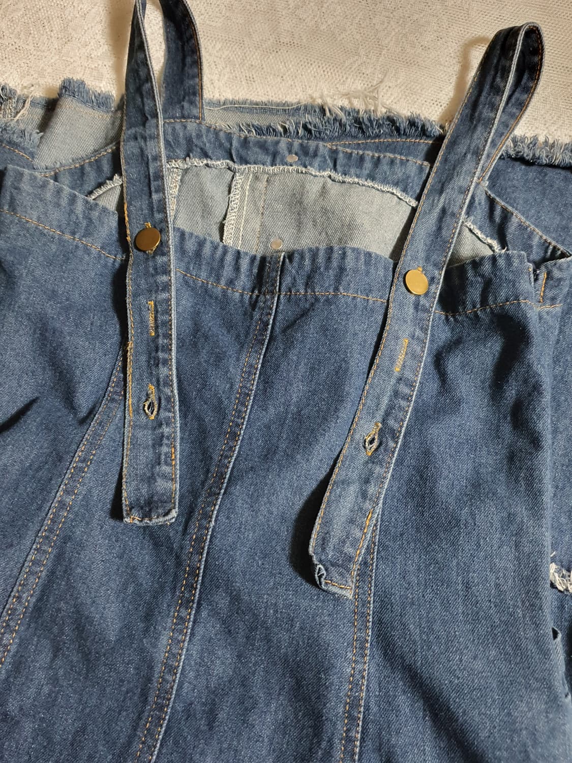 [빈티지] 데님 멜빵 롱 원피스 청멜빵 스커트 상품이미지6