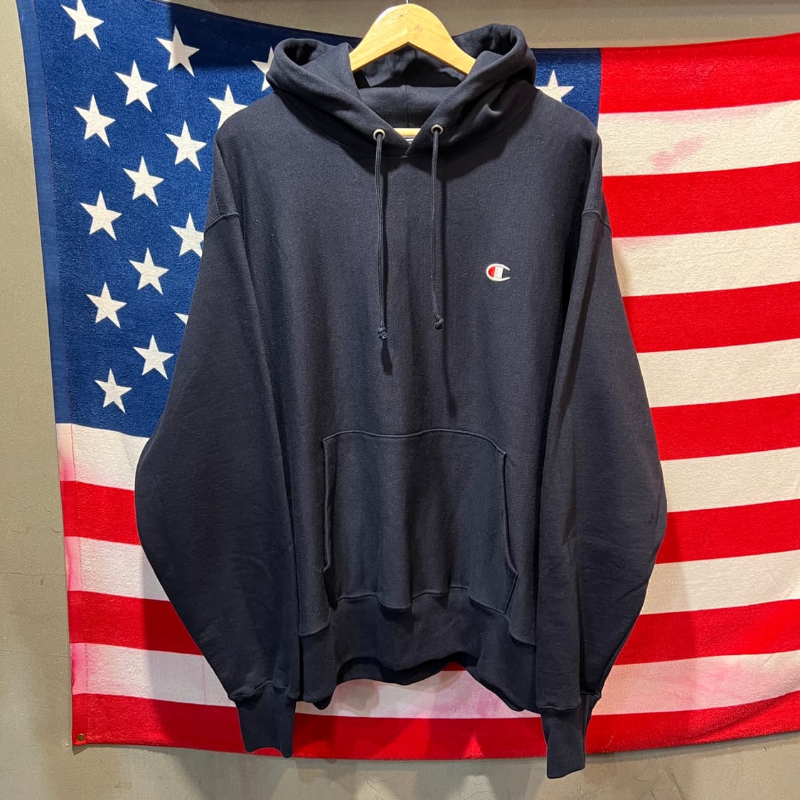 챔피온 리버스위브 후드티 네이비 상품이미지1