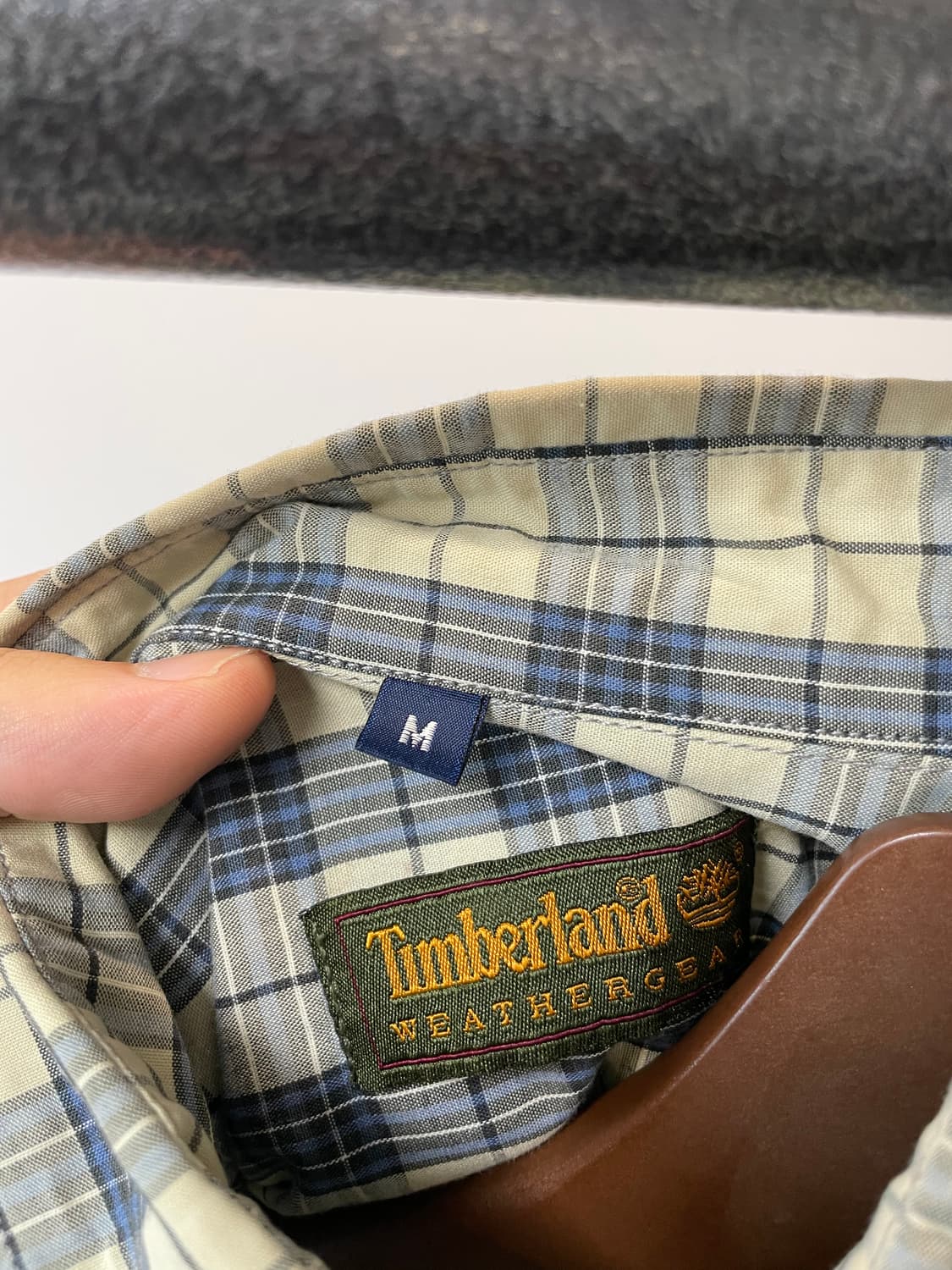 (M) Timberland 팀버랜드 빈티지 체크 반팔 셔츠 상품이미지3