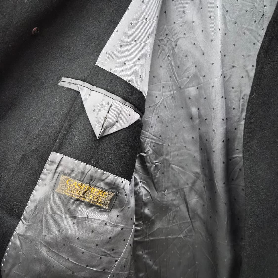 캐시미어 100% 검정색 기본 코트 남성 L 상품이미지6