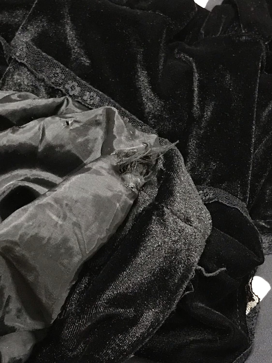 빈티지 펑크 갸루 벨벳 스커트 상품이미지2