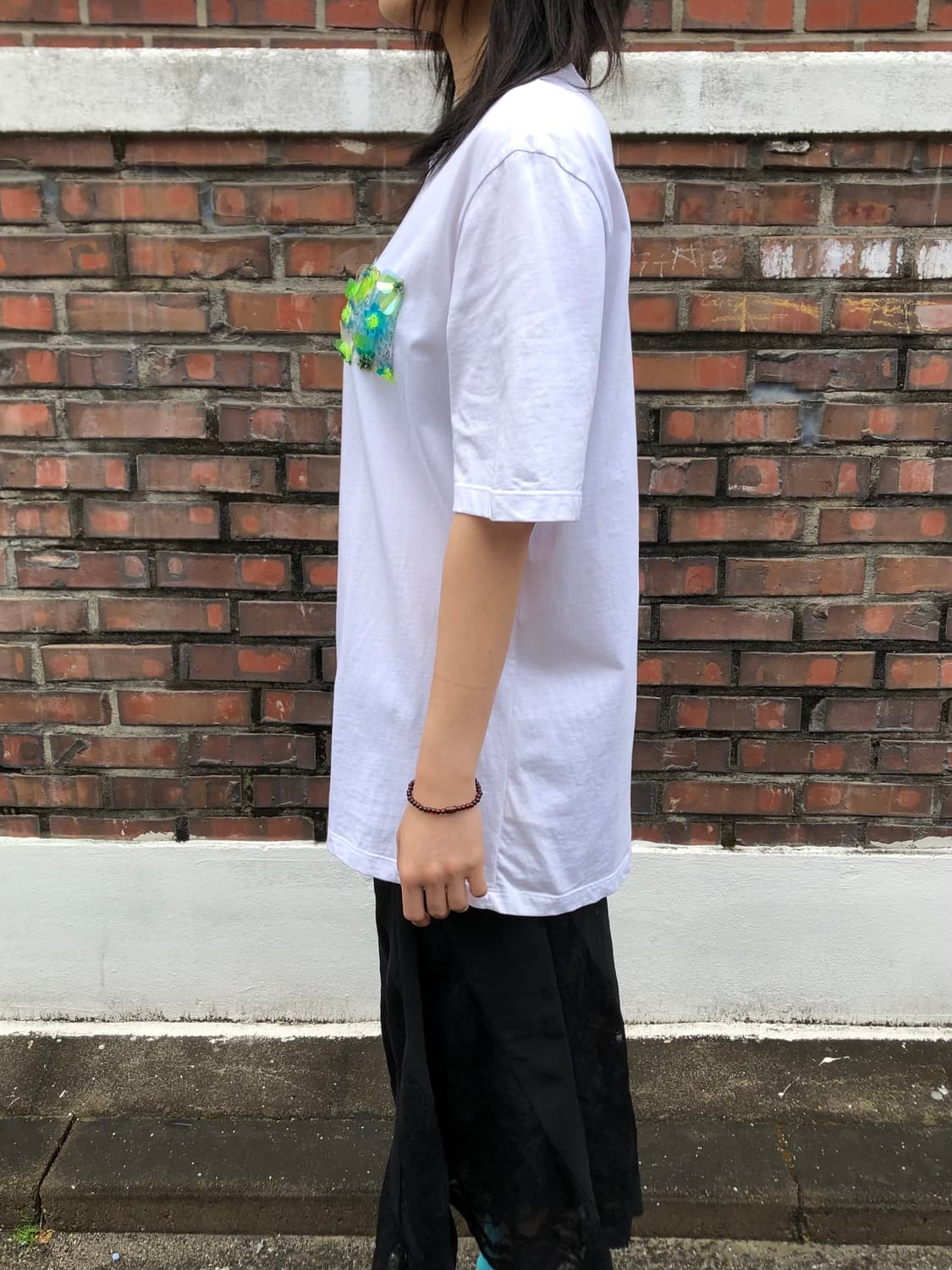 MSGM Beads Corsage Logo T-shirt 상품이미지2