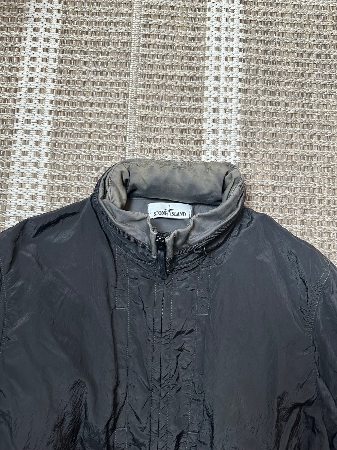 스톤아일랜드 나일론 메탈 후드 바람막이 블랙 95 상품이미지6