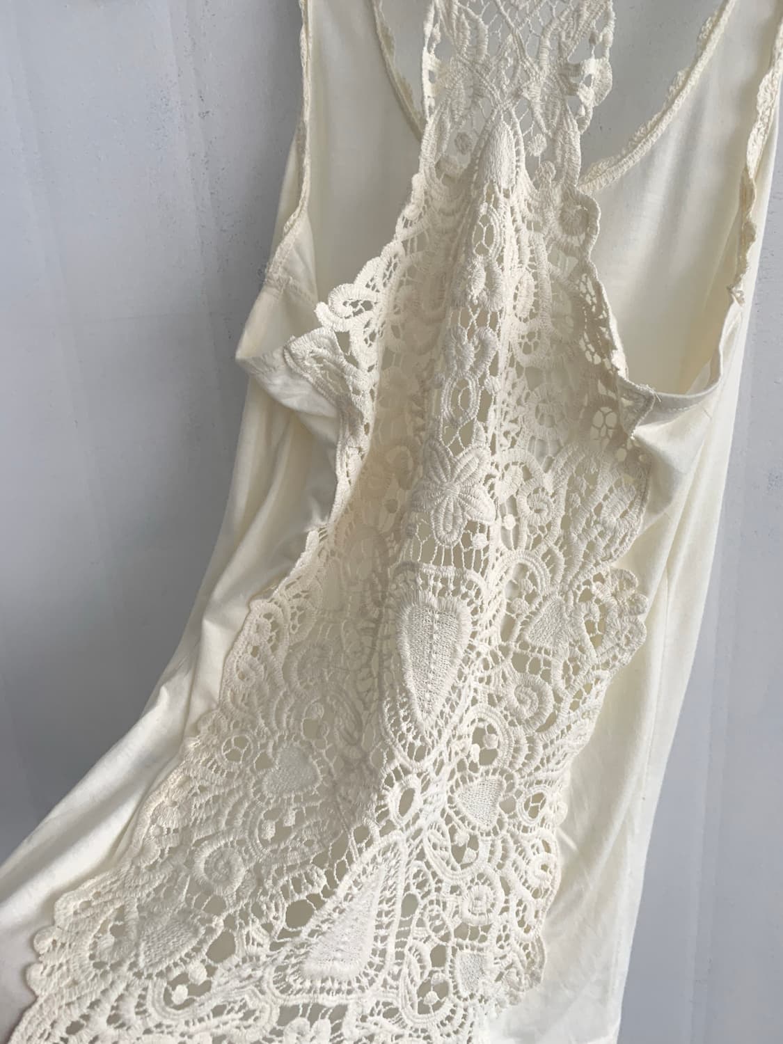 Ivory Crochet Back Point Sleeveless 상품이미지2