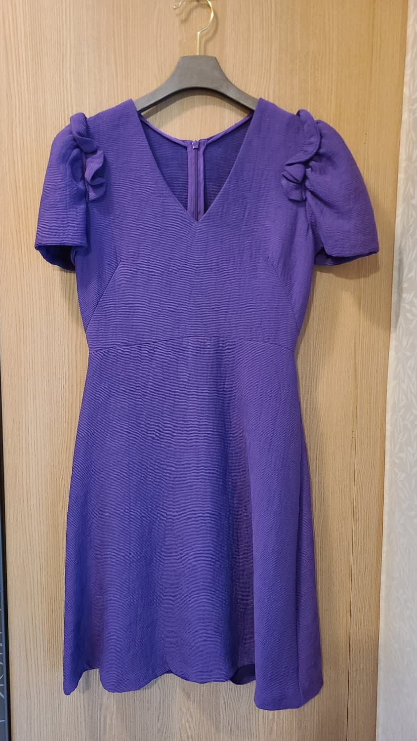 💜보라빛 산드로 원피스 Frilled Trim Woven dress  상품이미지3